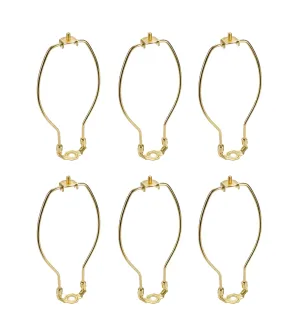 # 20005-16 7" Lamp Harp with Saddle in Polished Brass Finish, 6 Pack