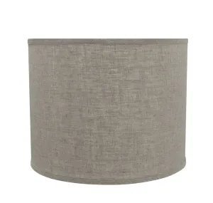 # 31037 Transitional Hardback Drum (Cylinder) Shape Spider Construction Lamp Shade in Grey, 14" wide (14" x 14" x 11")