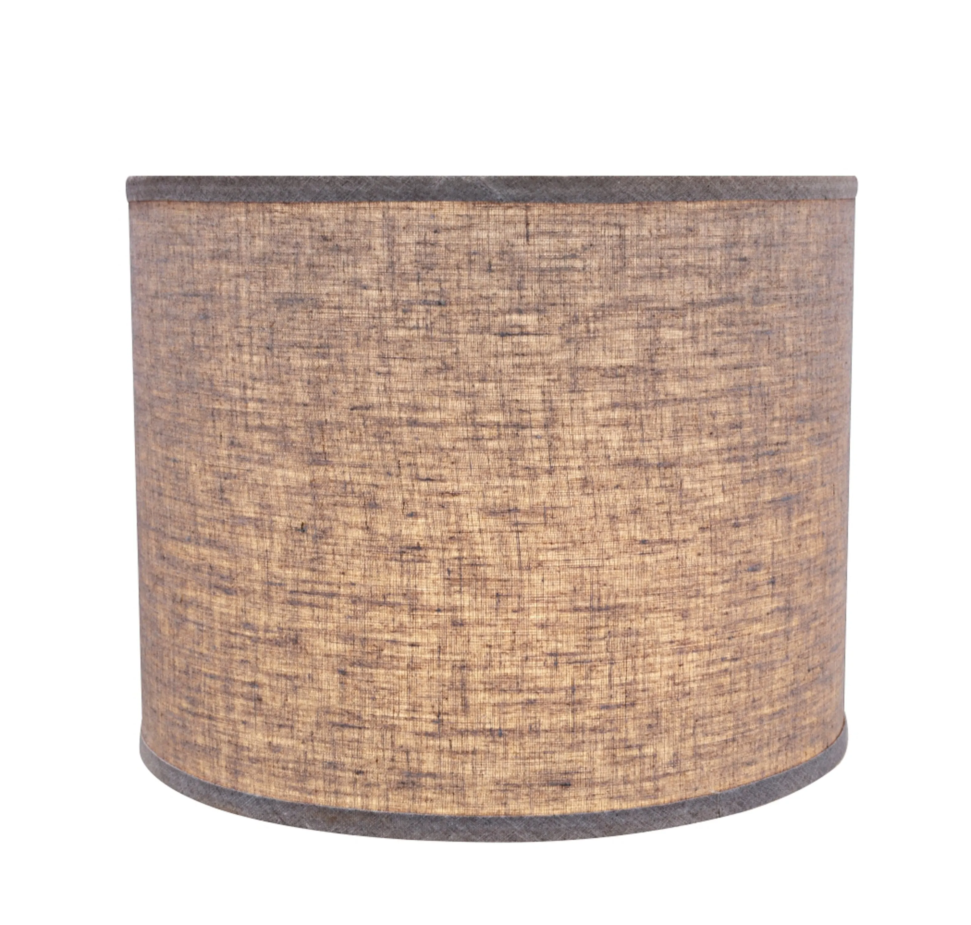 # 31037 Transitional Hardback Drum (Cylinder) Shape Spider Construction Lamp Shade in Grey, 14" wide (14" x 14" x 11")