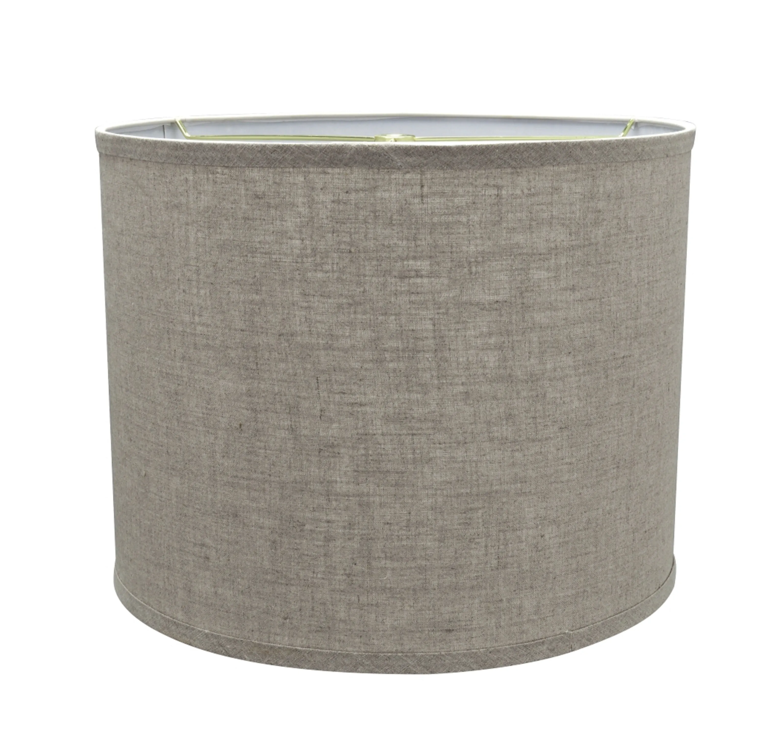 # 31037 Transitional Hardback Drum (Cylinder) Shape Spider Construction Lamp Shade in Grey, 14" wide (14" x 14" x 11")