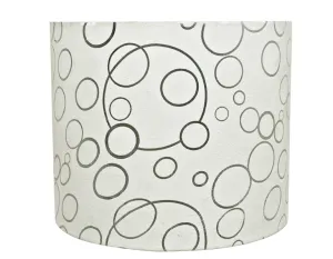 # 31088 Transitional Hardback Drum (Cylinder) Shaped Spider Construction Lamp Shade in White, 12" wide (12" x 12" x 10")