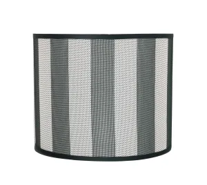 # 31091 Transitional Drum (Cylinder) Shaped Spider Construction Lamp Shade in Hunter Green & White Striped, 12" wide (12" x 12" x 10")