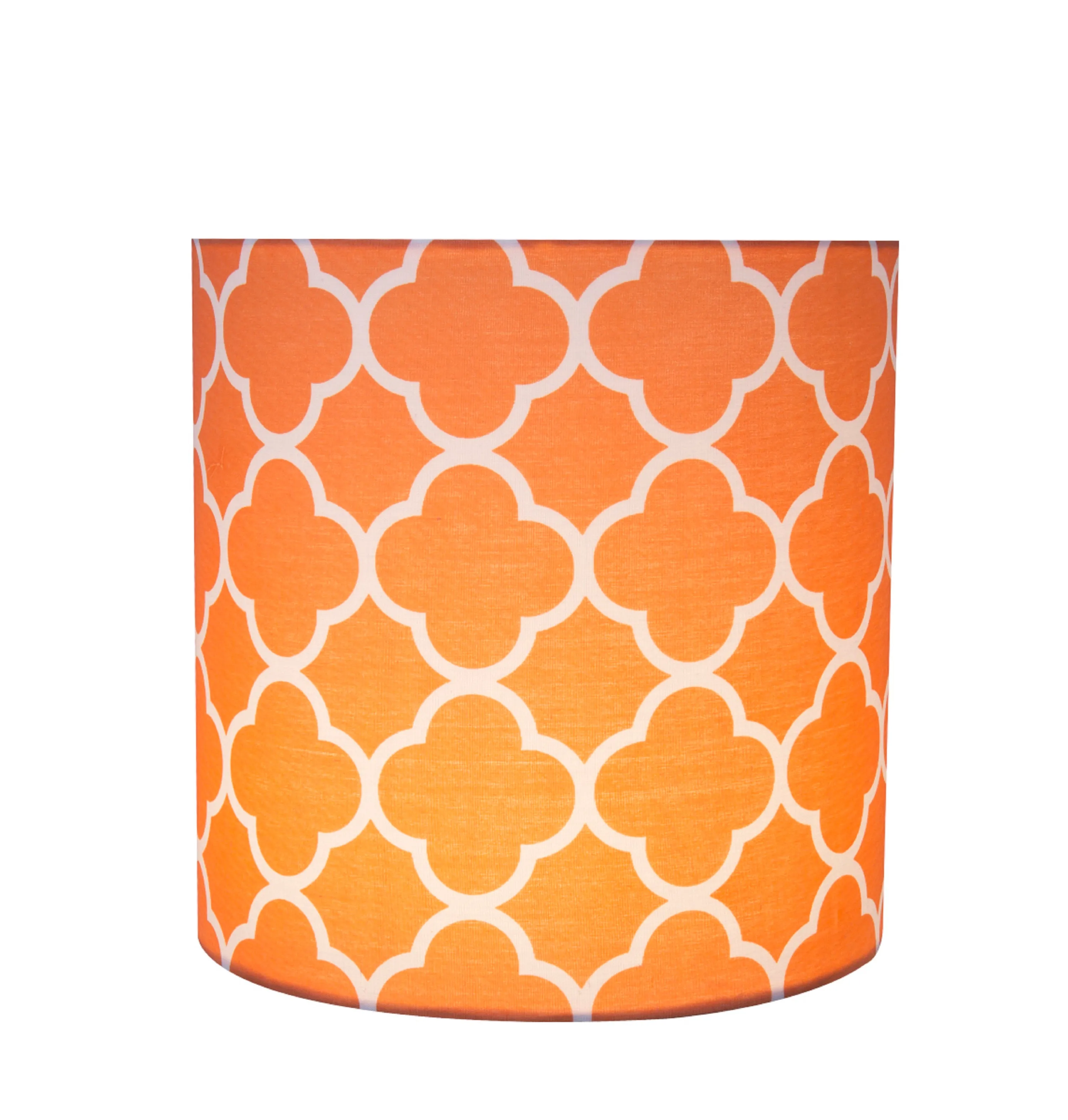 # 31225 Transitional Drum (Cylinder) Shaped Spider Construction Lamp Shade in Orange, 8" wide (8" x 8" x 8")