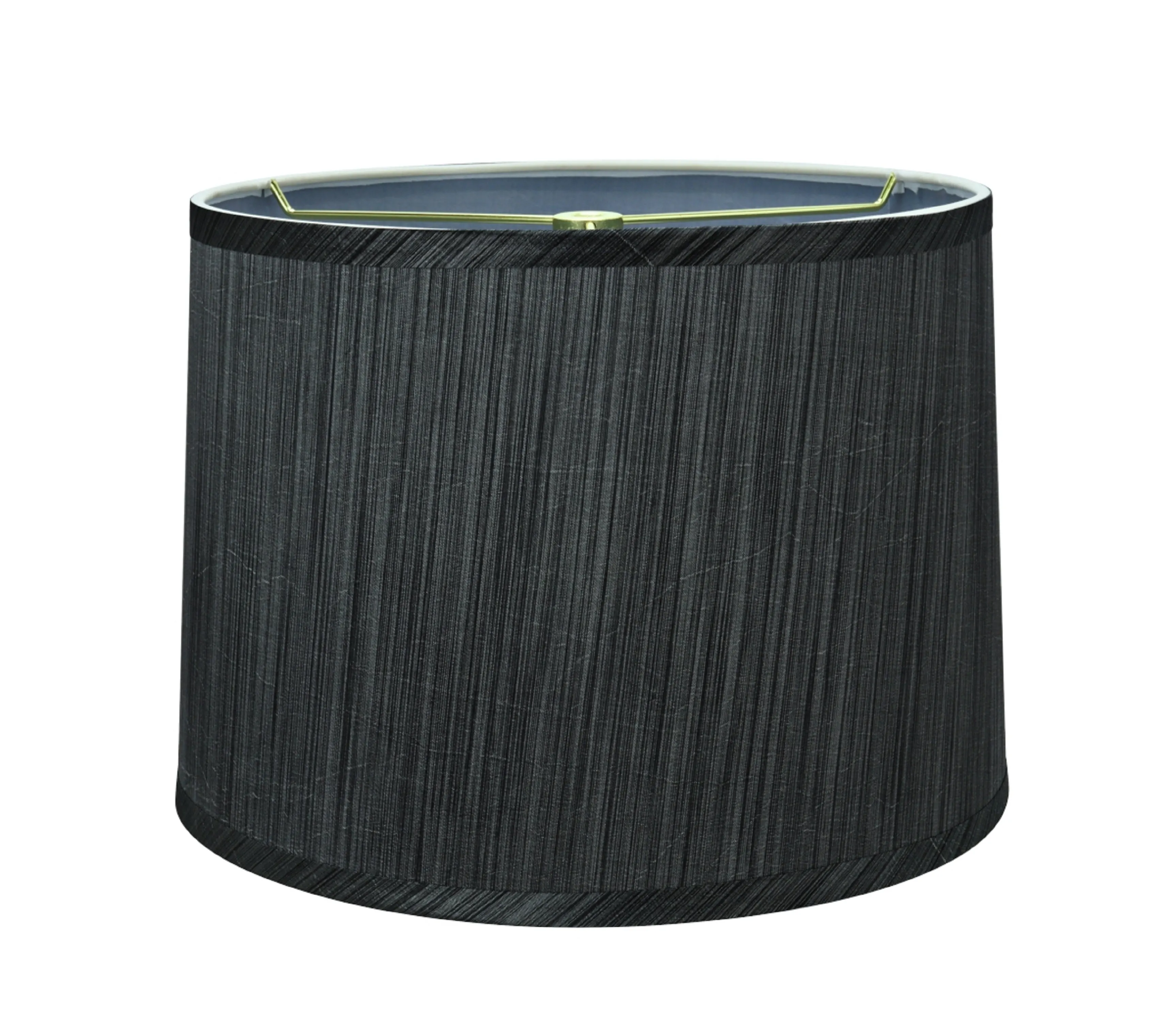 # 32223 Transitional Hardback Empire Shaped Spider Construction Lamp Shade in Grey & Black, 12" wide (11" x 12" x 8 1/2")