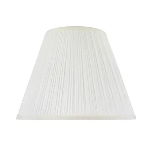 # 33026 Transitional Pleated Empire Shape Spider Construction Lamp Shade in Off-White Cotton Fabric, 14" wide (7" x 14" x 11")