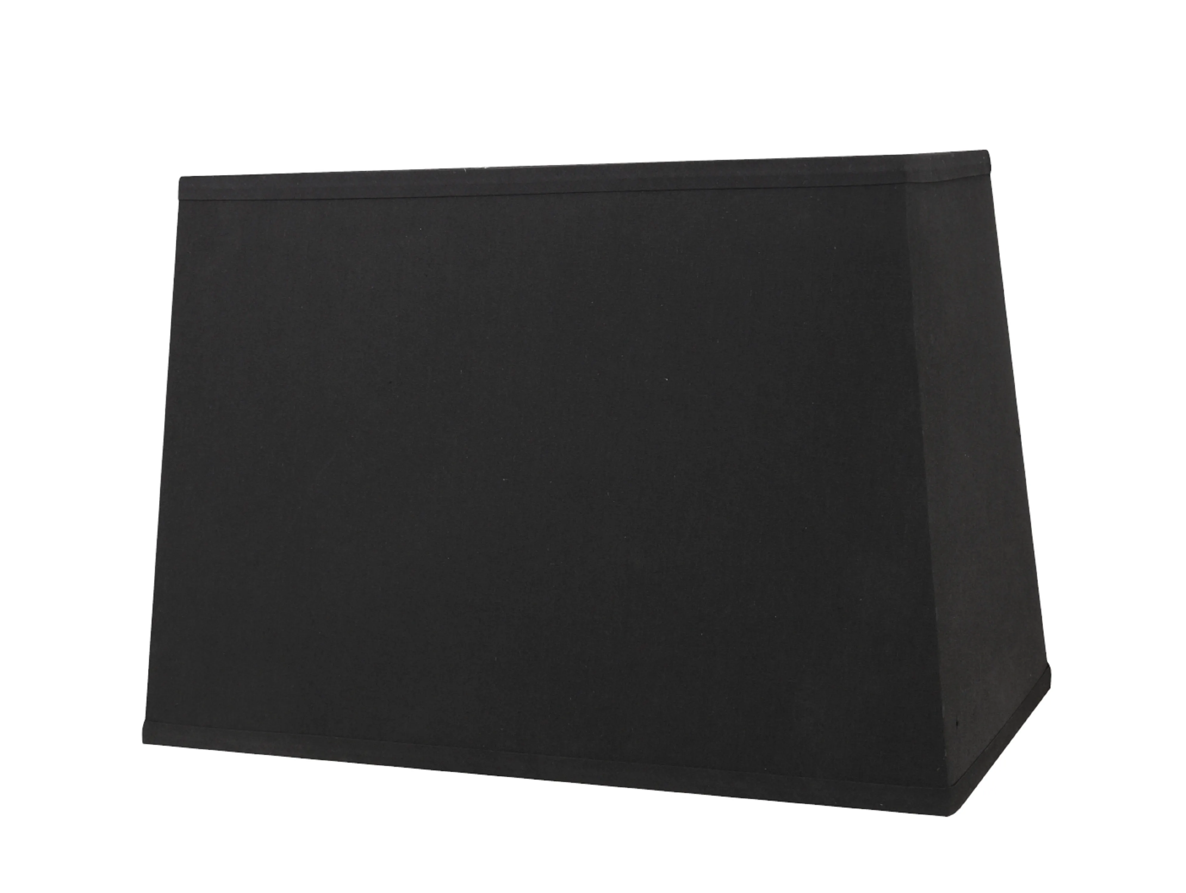 # 36061 Transitional Rectangular Hardback Shaped Spider Construction Lamp Shade in Black, 9'   16" wide (7"   14" x 9'   16" x 11")