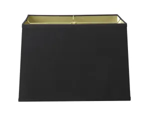 # 36061 Transitional Rectangular Hardback Shaped Spider Construction Lamp Shade in Black, 9'   16" wide (7"   14" x 9'   16" x 11")