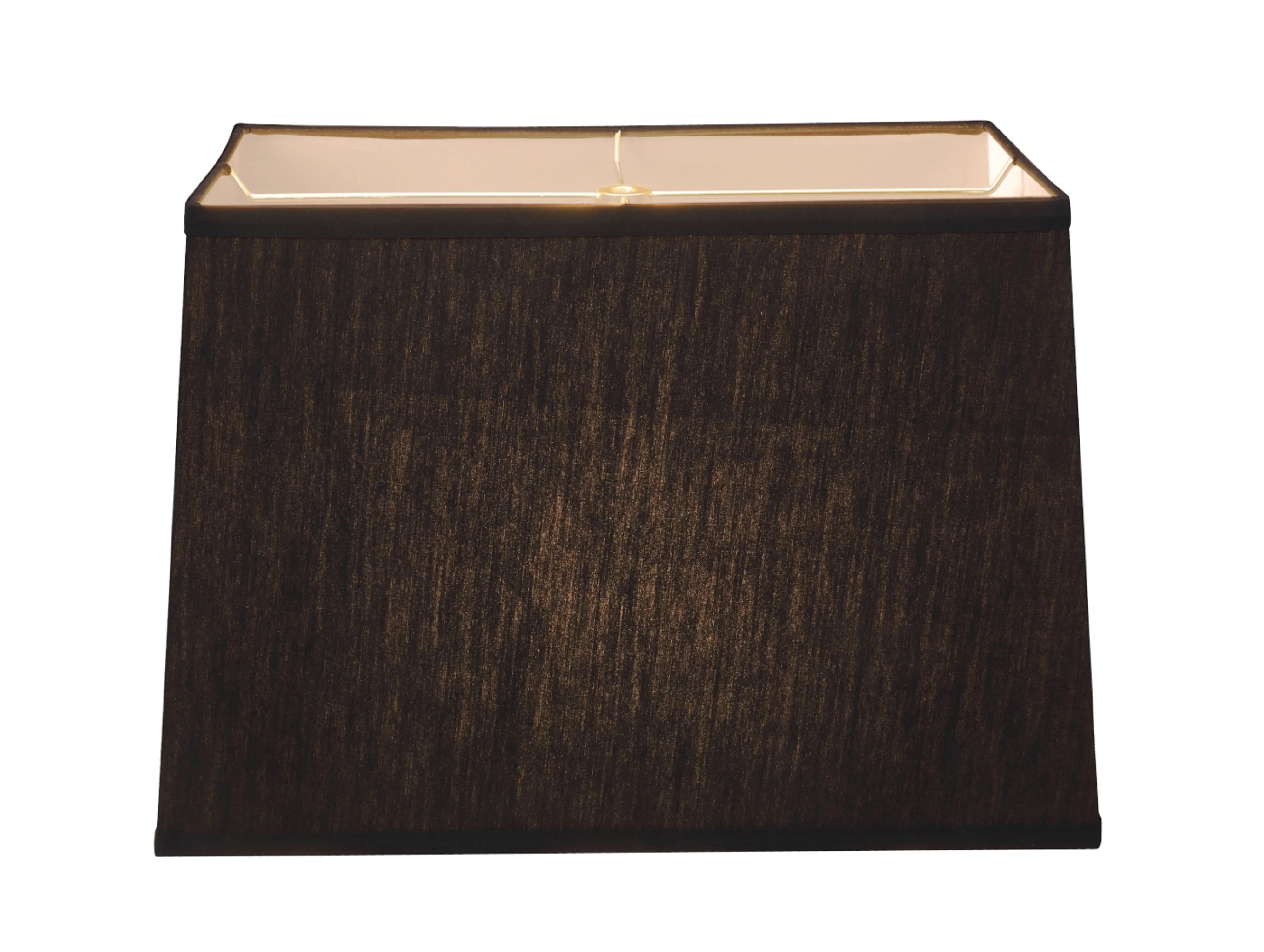 # 36061 Transitional Rectangular Hardback Shaped Spider Construction Lamp Shade in Black, 9'   16" wide (7"   14" x 9'   16" x 11")