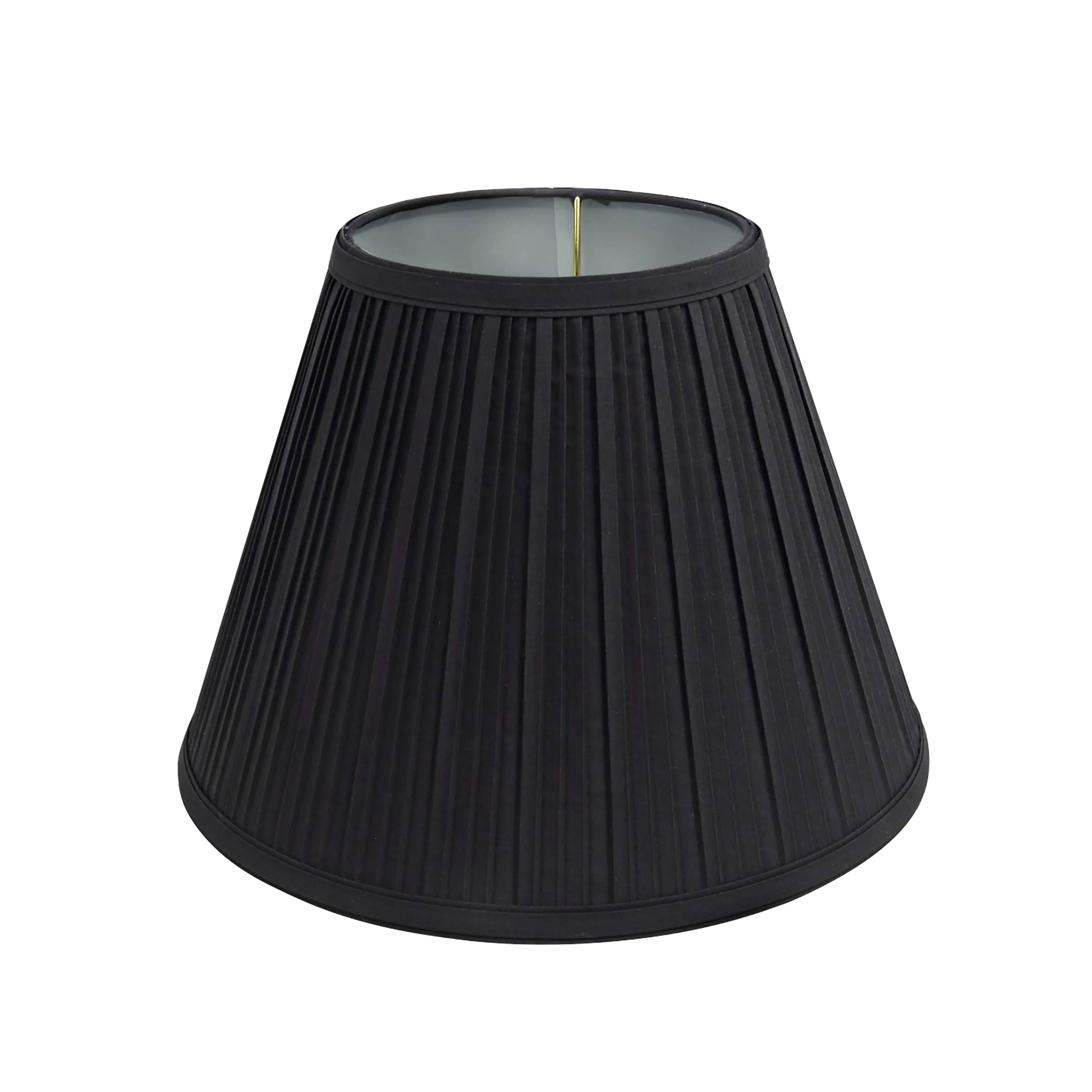 # 59127 Transitional Pleated Empire Shape UNO Construction Lamp Shade in Black, 12" wide (6" x 12" x 9")