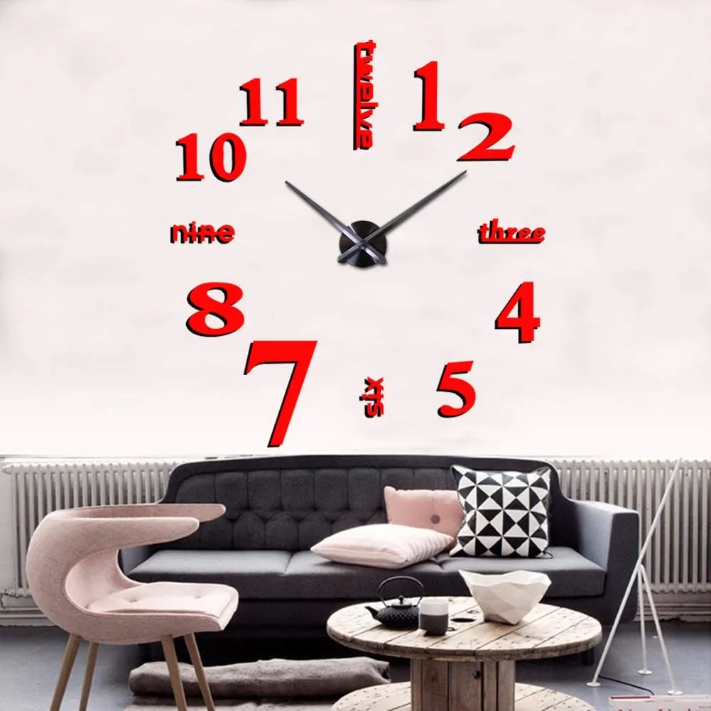 120cm Large Diameter 3D Acrylic Art Wall Clock