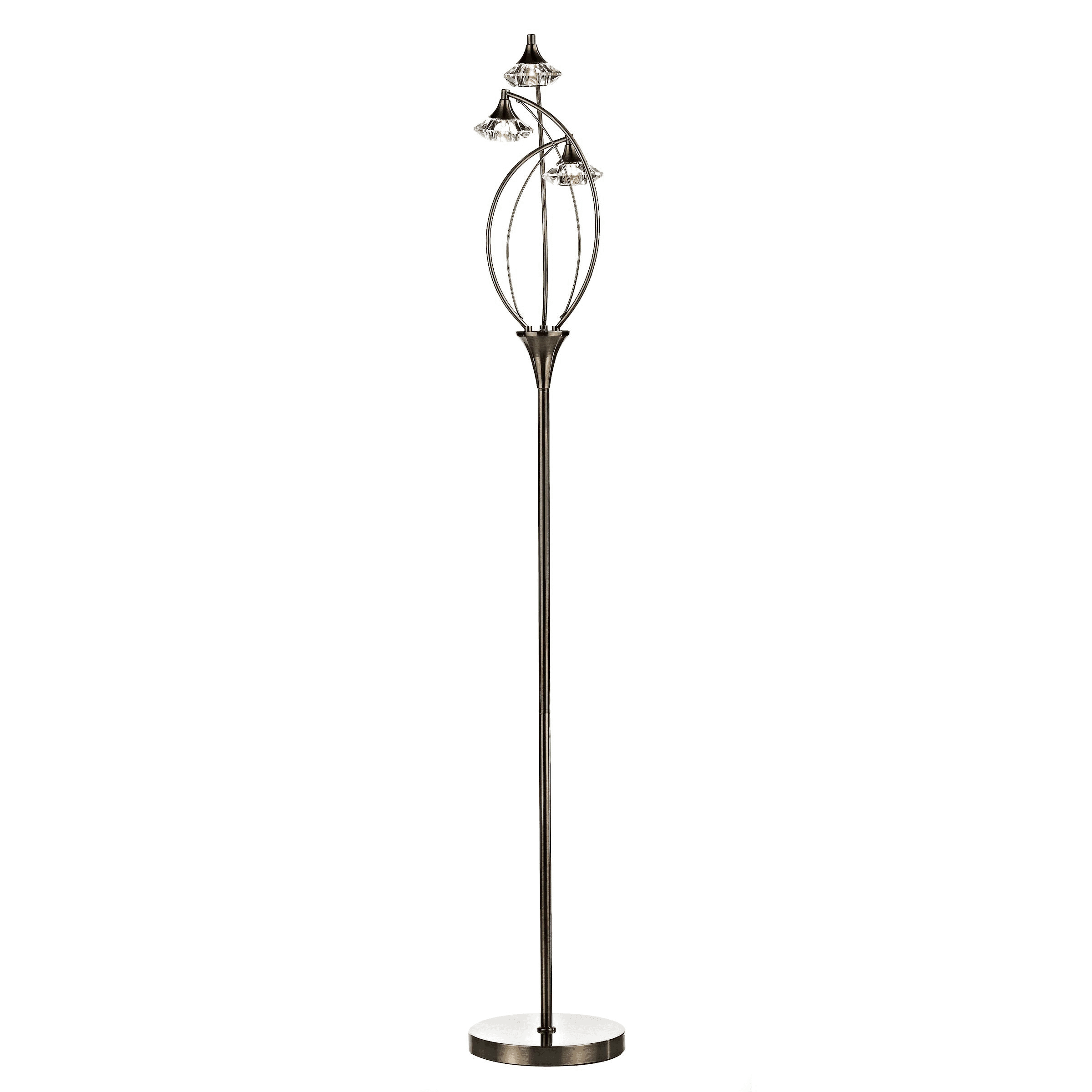 3 Light Floor Lamp - Antique Brass