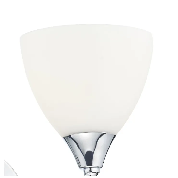 32796 Twin White Glass LED Wall Light