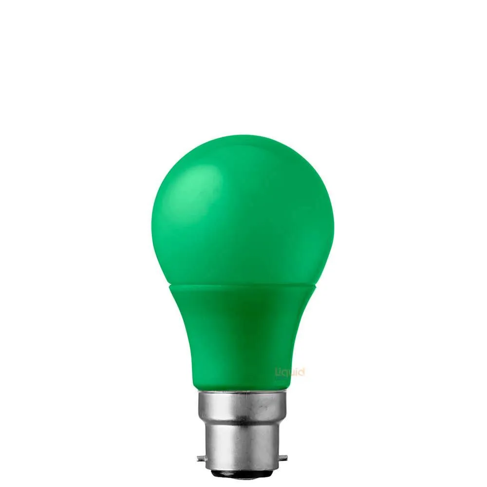 5W Green GLS LED Bulb B22