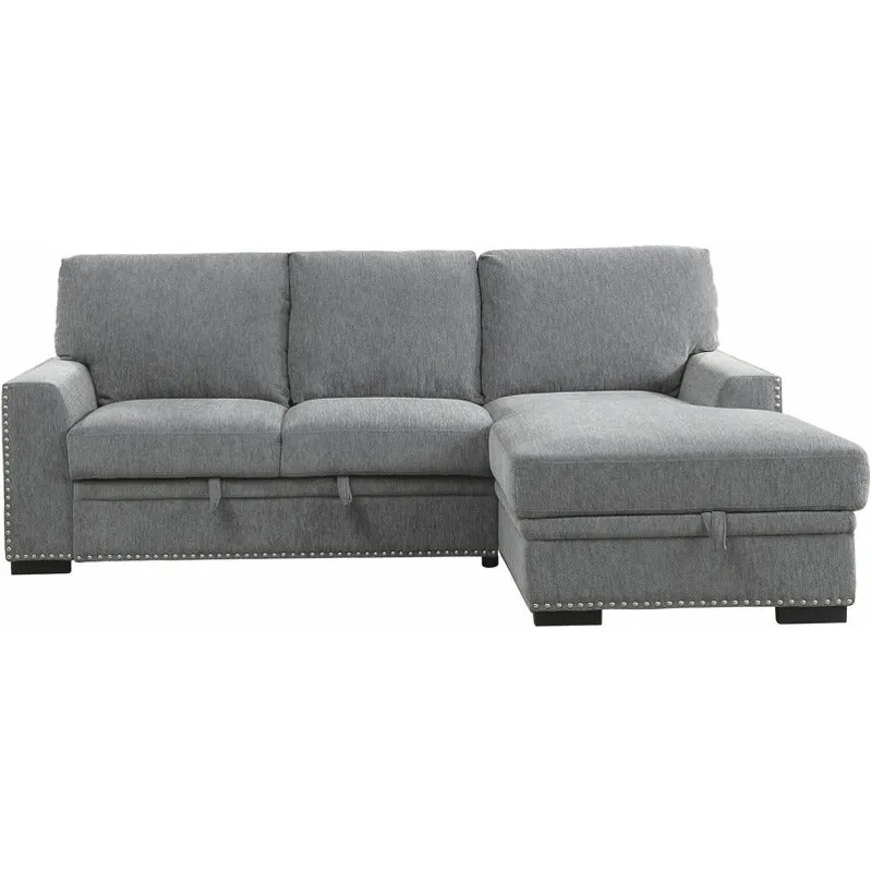 Adelia 2-pc Sectional w/Pull-Out Bed and Right Chaise w/Hidden Storage