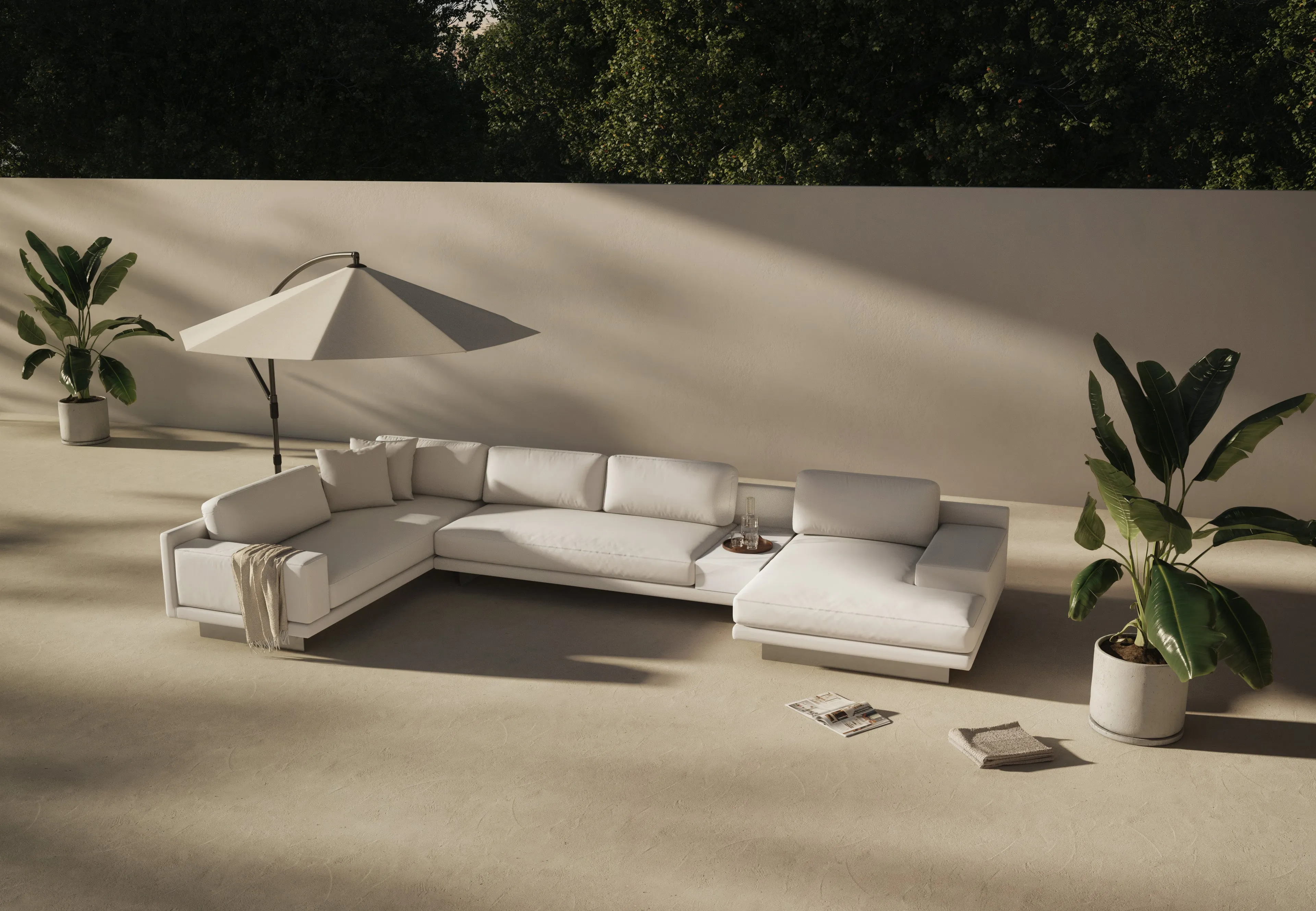 Alessio - Alessio Outdoor Sectional, Right Chaise, Shell Performance Weave