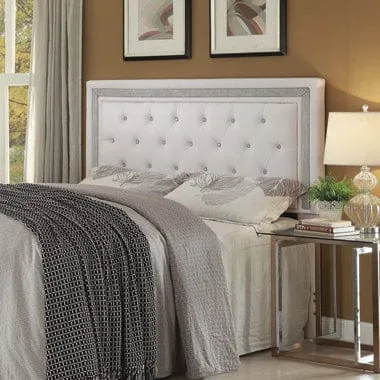 Andenne Eastern King/California King Tufted Upholstered Headboard White - 300545K