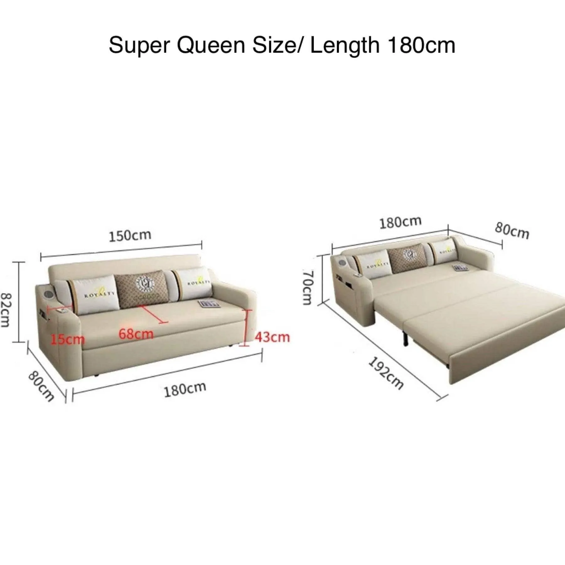 Andy Extendable Storage Sofa Bed