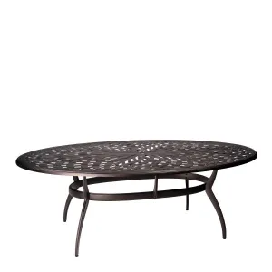 Apollo Oval Umbrella Dining Table By Woodard