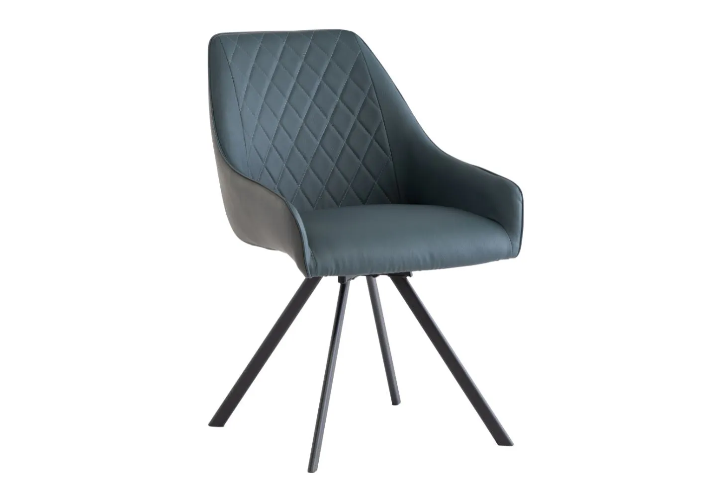 Ashgrove Furnishings  Sesto Swivel Dining Chair in Dark Grey/ Blue - Sesto Collection