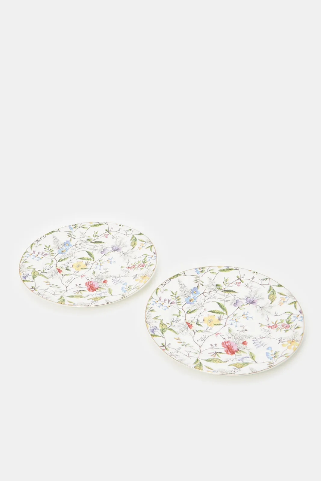 Assorted Floral Printed Plate Set (2 Piece)