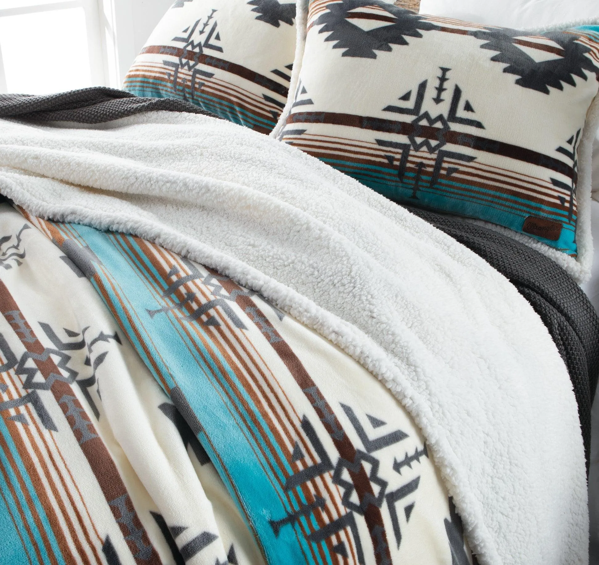 Aztec Sky Southwest Sherpa Comforter Set