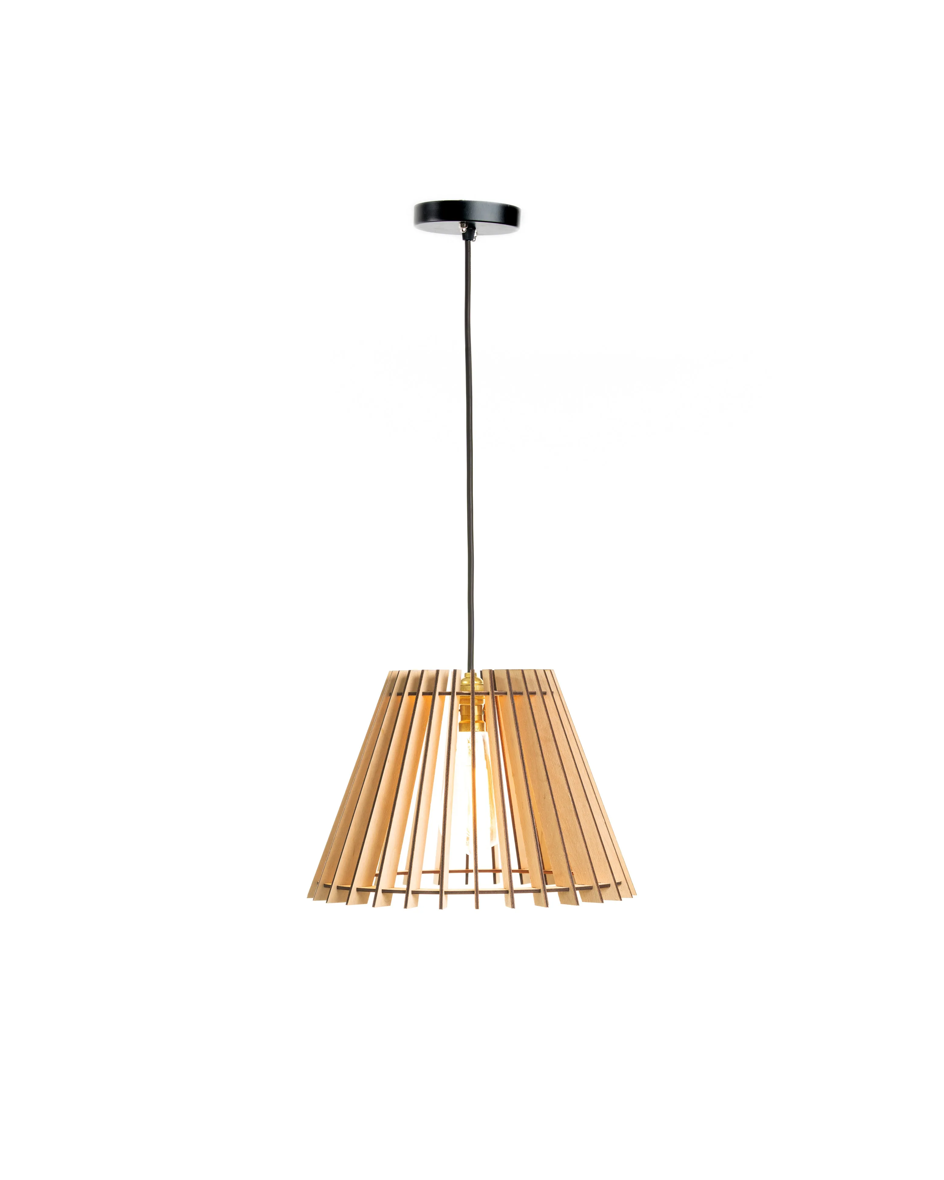 Benzor Birch Wood  Shade Pendent Lamp