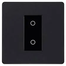 BG Evolve Matt Black Screwless Single Master Touch Dimmer Switch PCDMBTDM1B