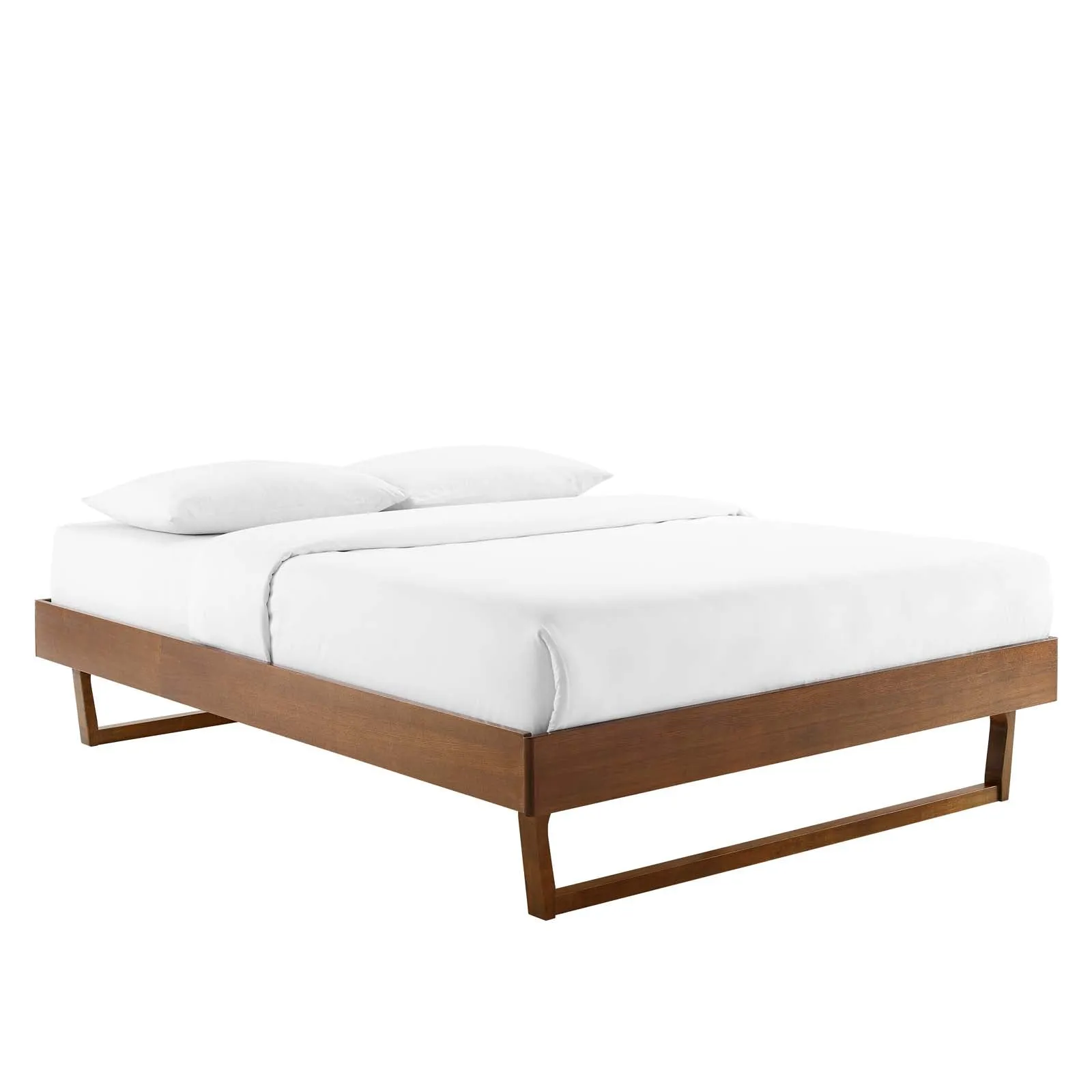 Billie Full Wood Platform Bed Frame Walnut MOD-6213-WAL