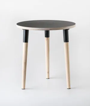 Birch Round Side Table - Black