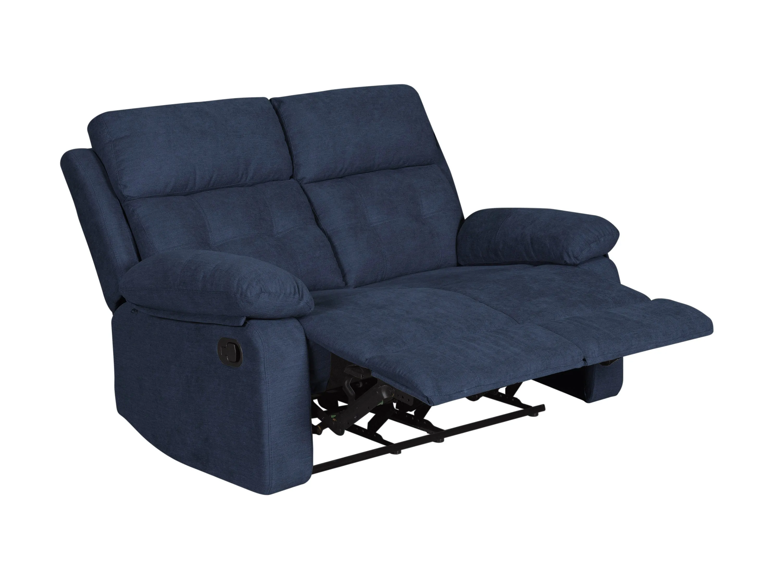 Blue 2 Seater Recliner Sofa