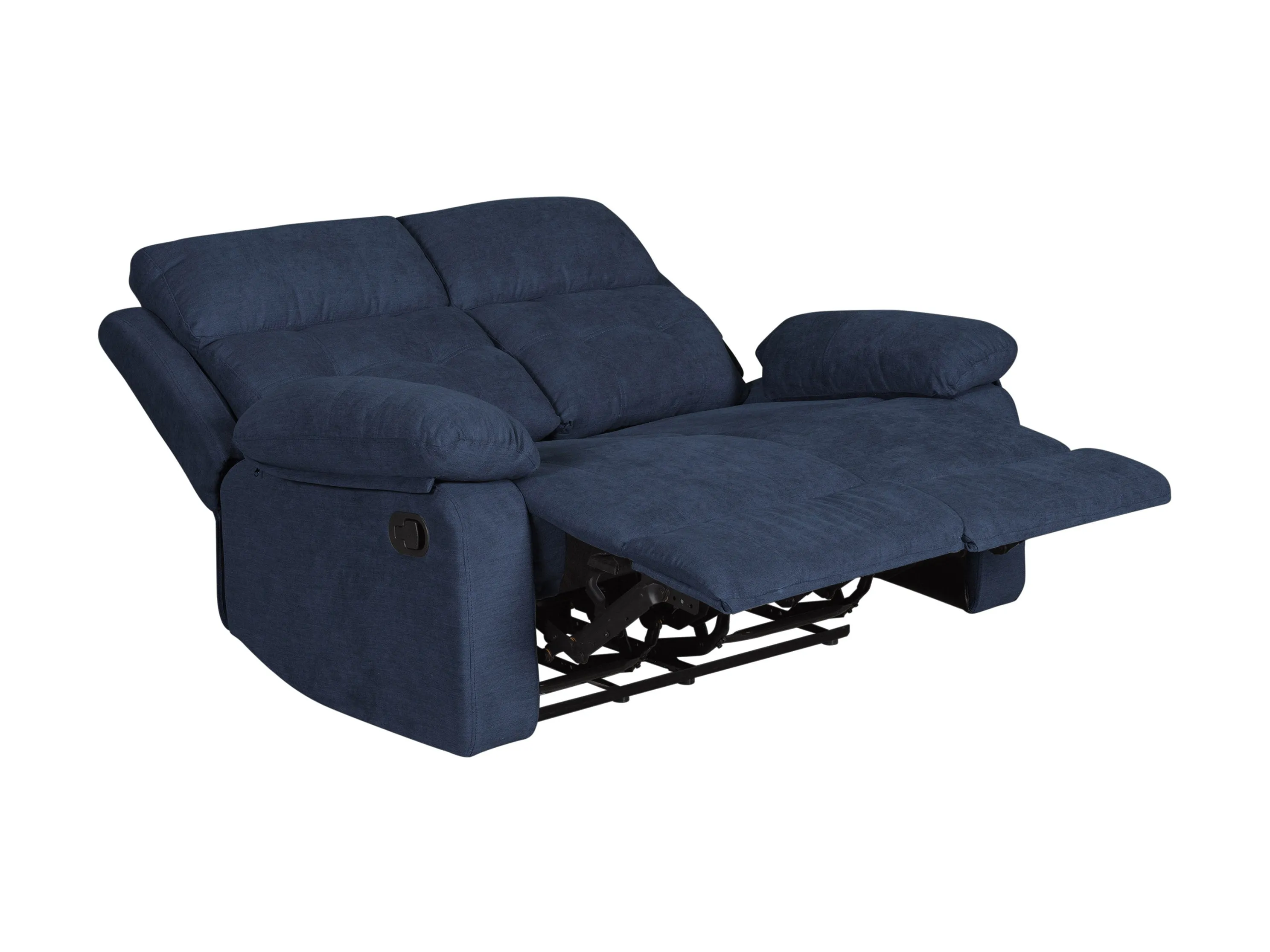 Blue 2 Seater Recliner Sofa