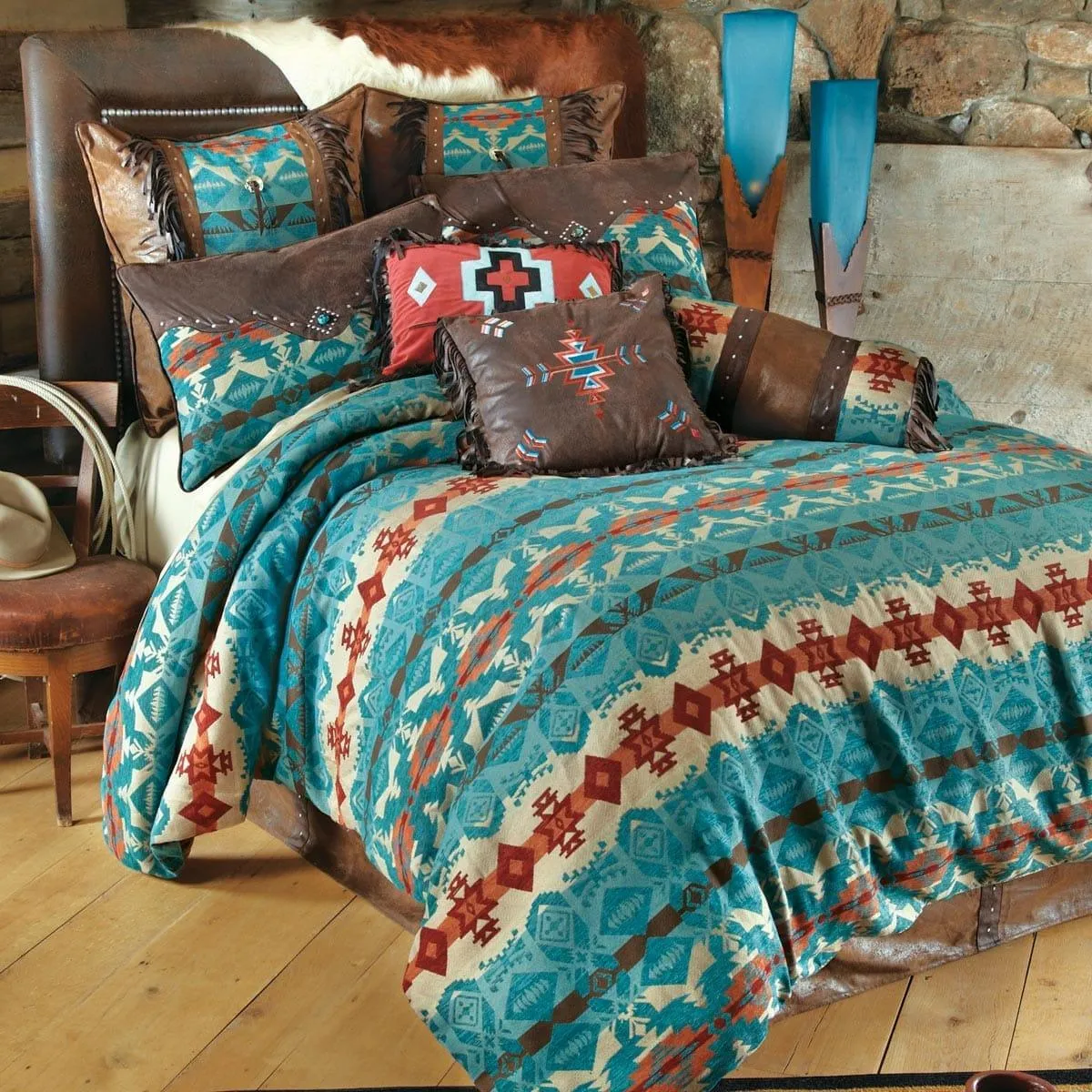 Blue Dorado Southwestern Comforter Collection