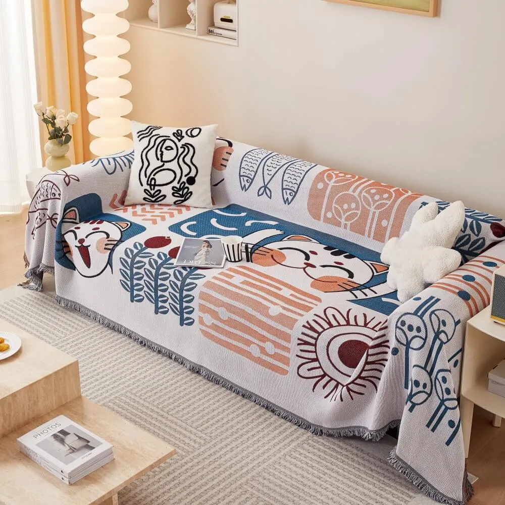 Bohemian Pattern Furniture Protection Sofa Decor Wear-Resistant Couch Cover