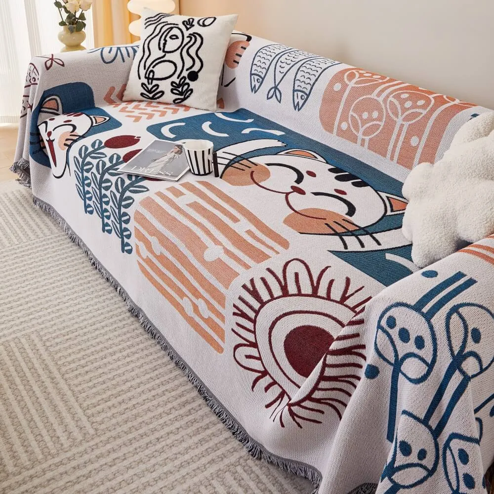 Bohemian Pattern Furniture Protection Sofa Decor Wear-Resistant Couch Cover