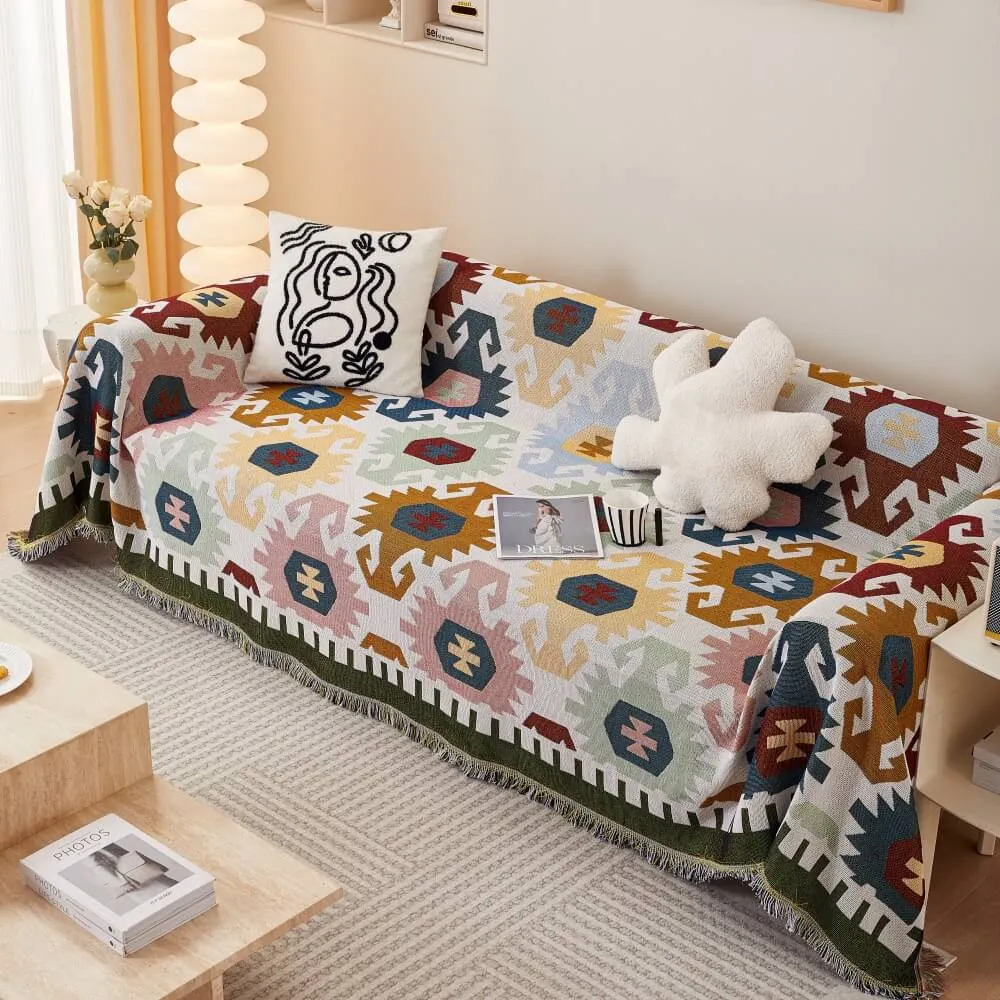 Bohemian Pattern Furniture Protection Sofa Decor Wear-Resistant Couch Cover