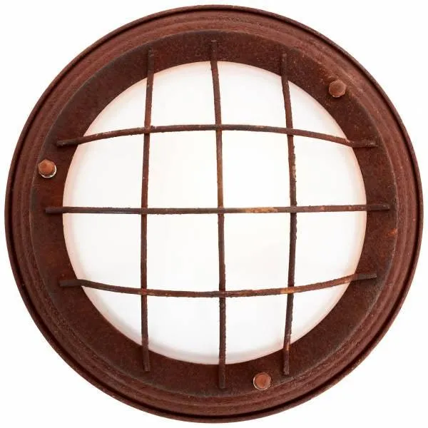 Brilliant 1 Light 40W Typhoon Wall and Ceiling Light - Rust & white | 94491/60