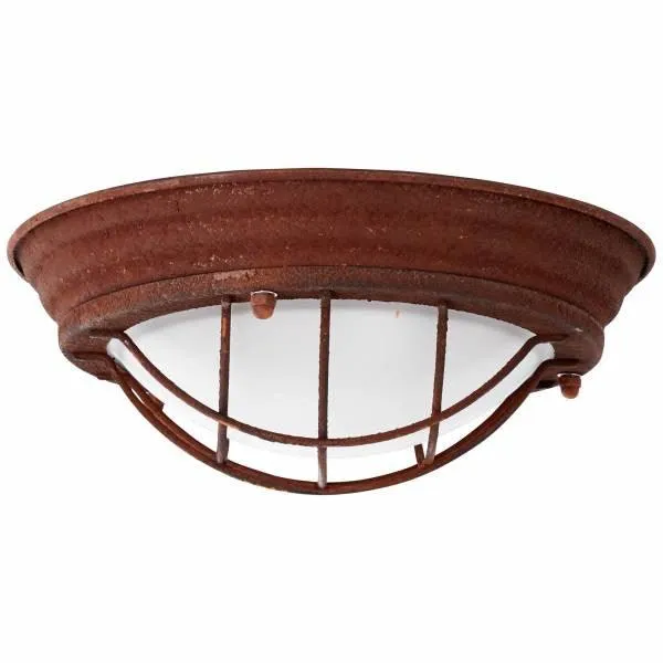 Brilliant 1 Light 40W Typhoon Wall and Ceiling Light - Rust & white | 94491/60