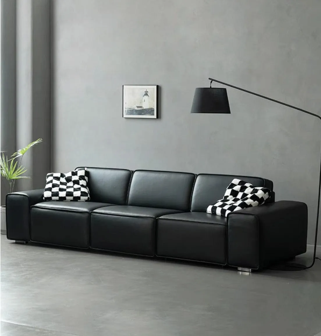 Camden Leather Foldable Sofa Bed with Mattress