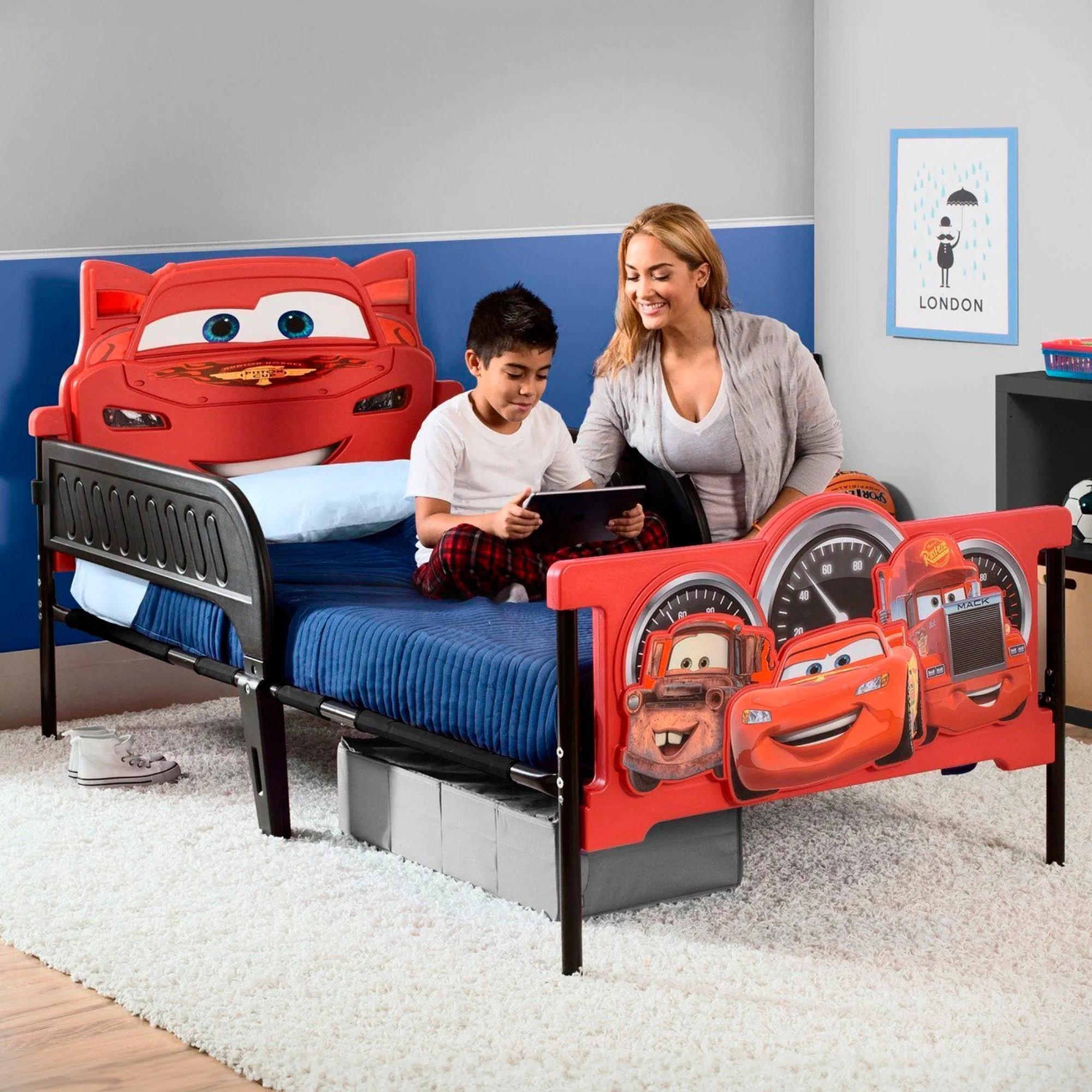 Cars Plastic 3D Twin Bed