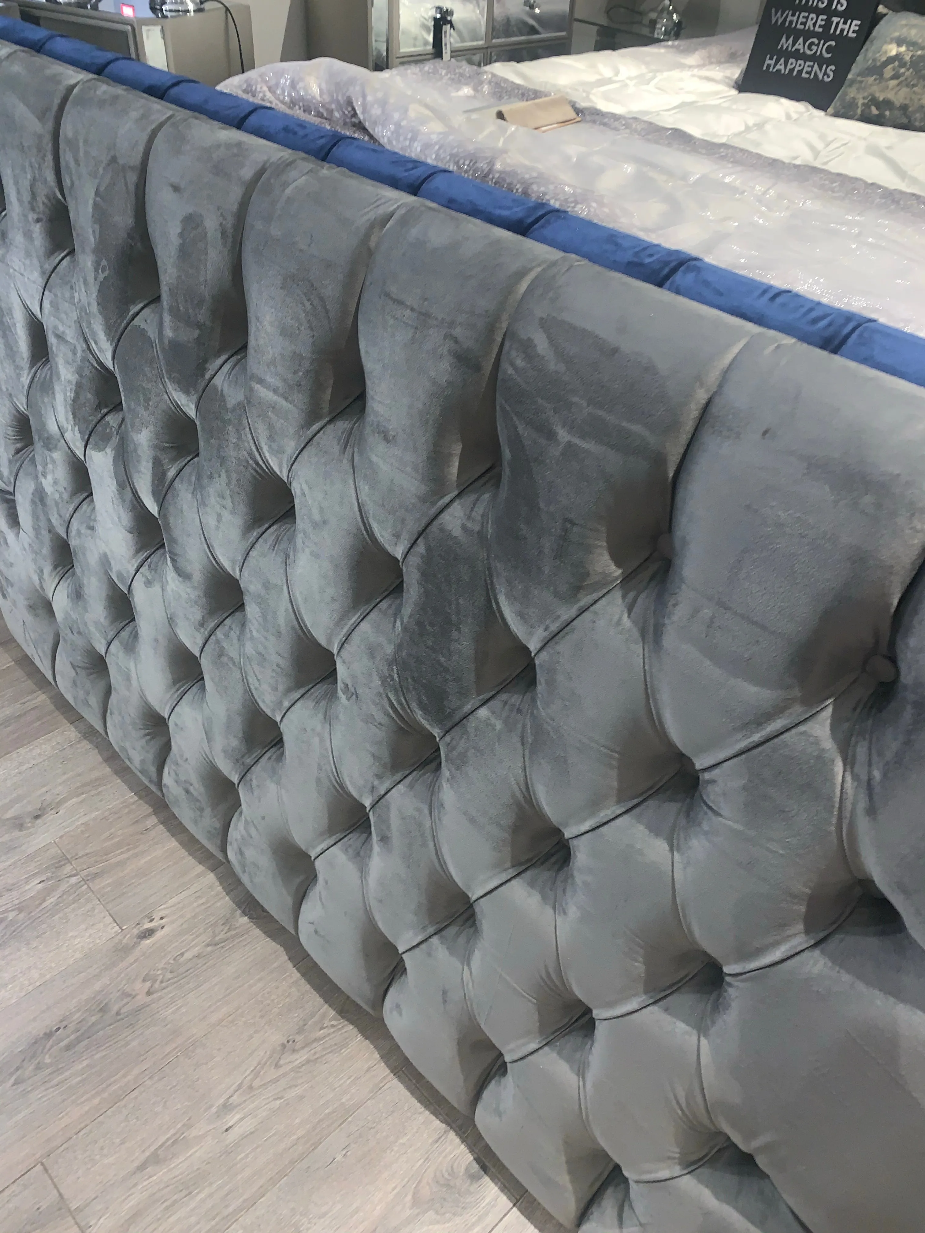 Designer Serene Velvet Headboards various reduced to clear in stock