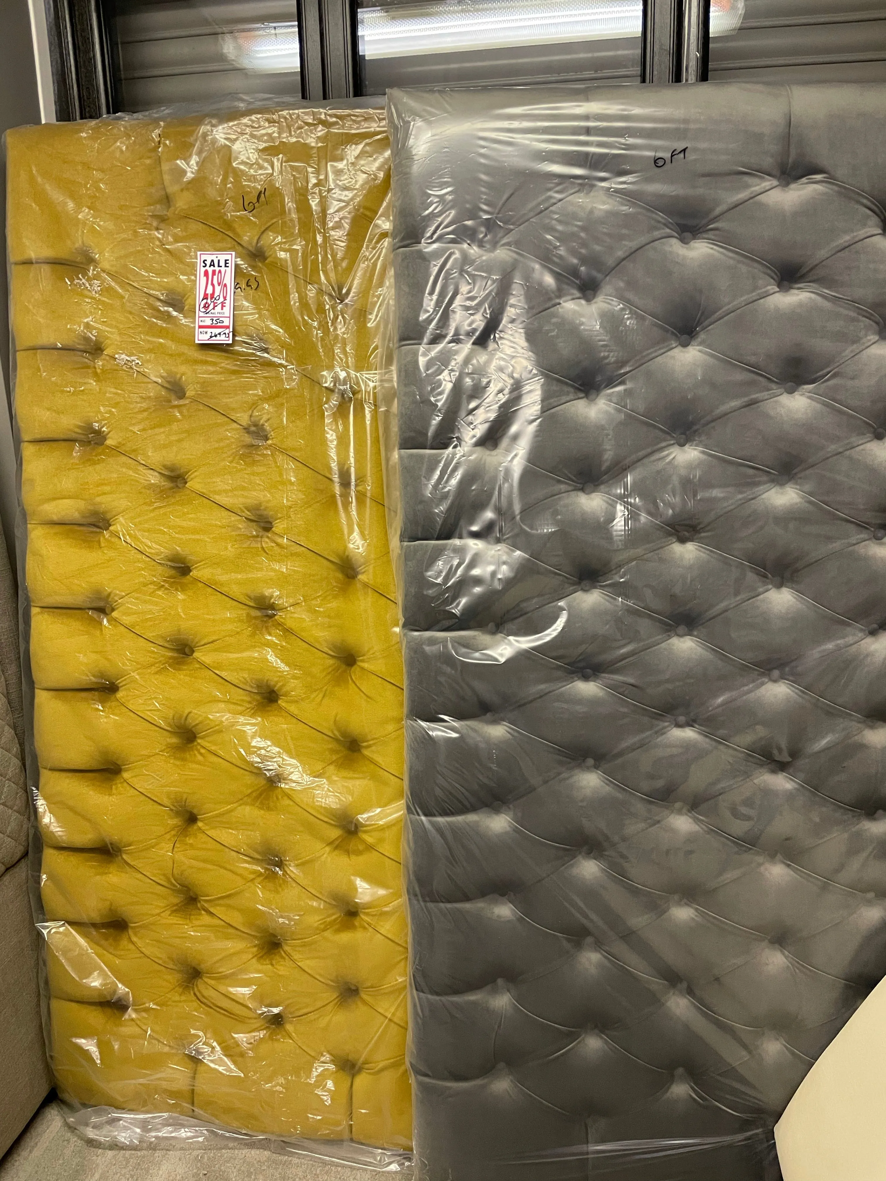 Designer Serene Velvet Headboards various reduced to clear in stock