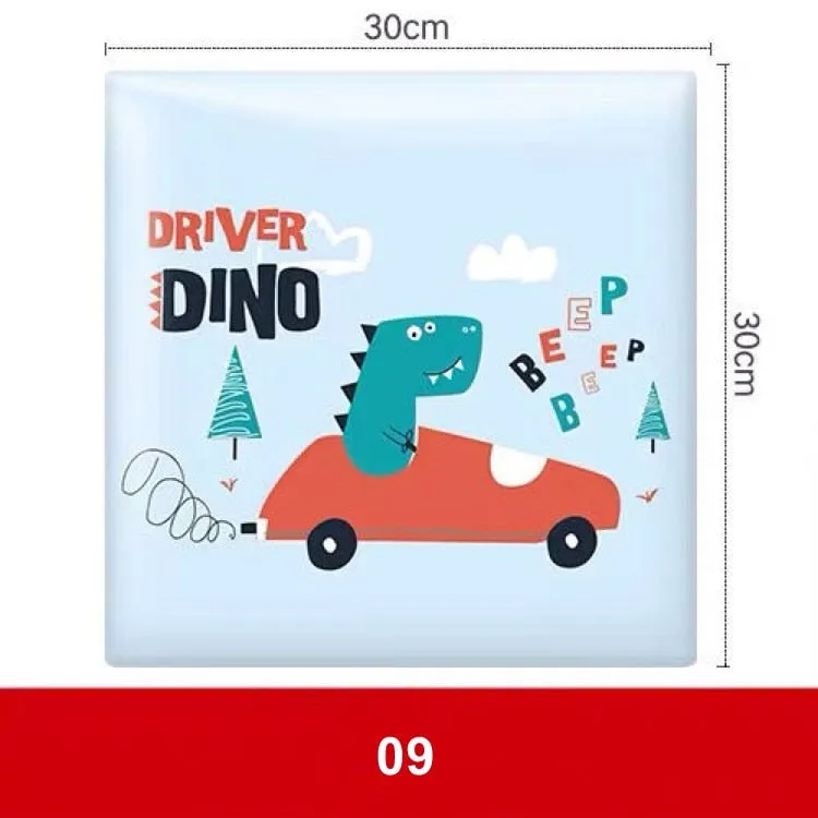 Dinosaur Bed Headboard Wall Sticker for Kids Room