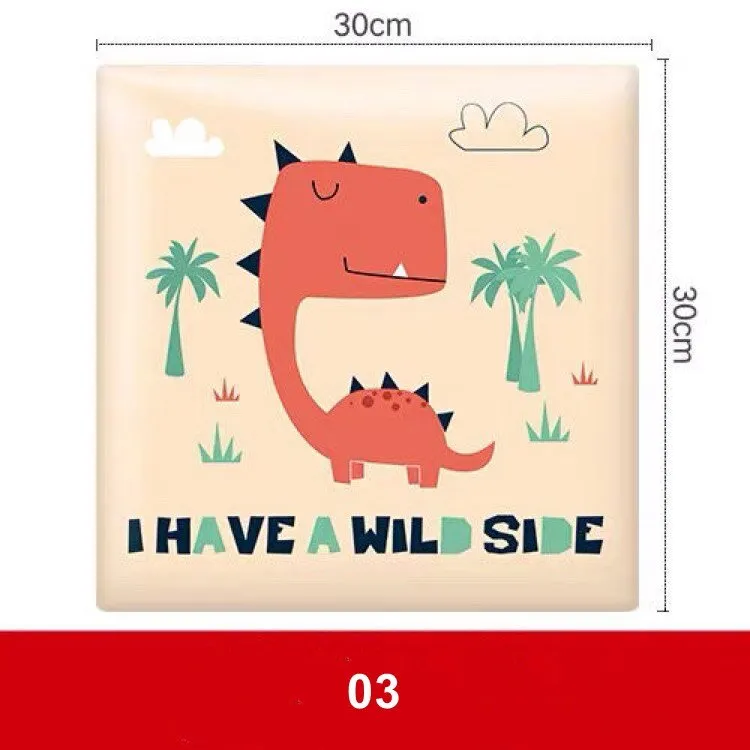 Dinosaur Bed Headboard Wall Sticker for Kids Room