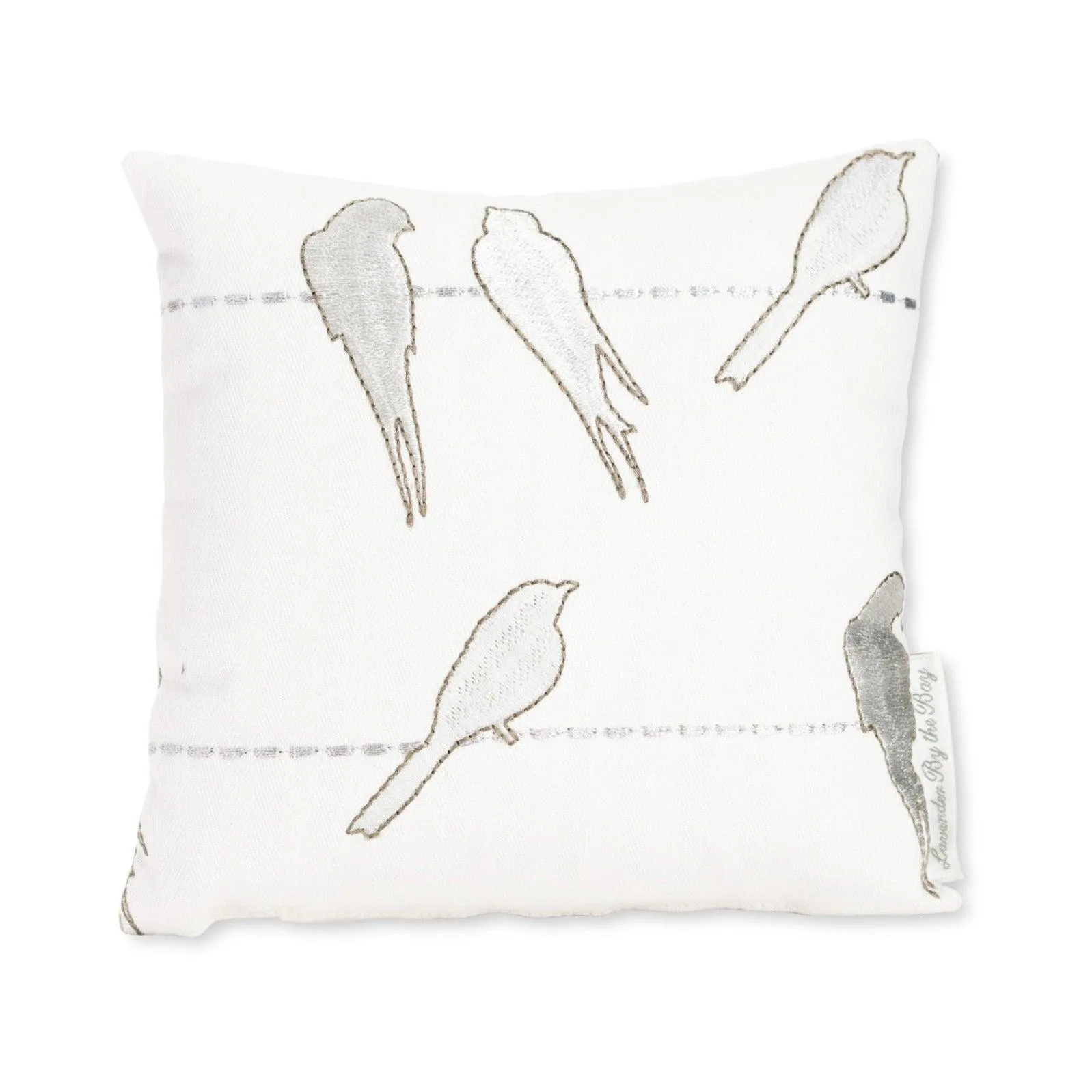 Embroidered Birds On A Wire Sachet Lavender