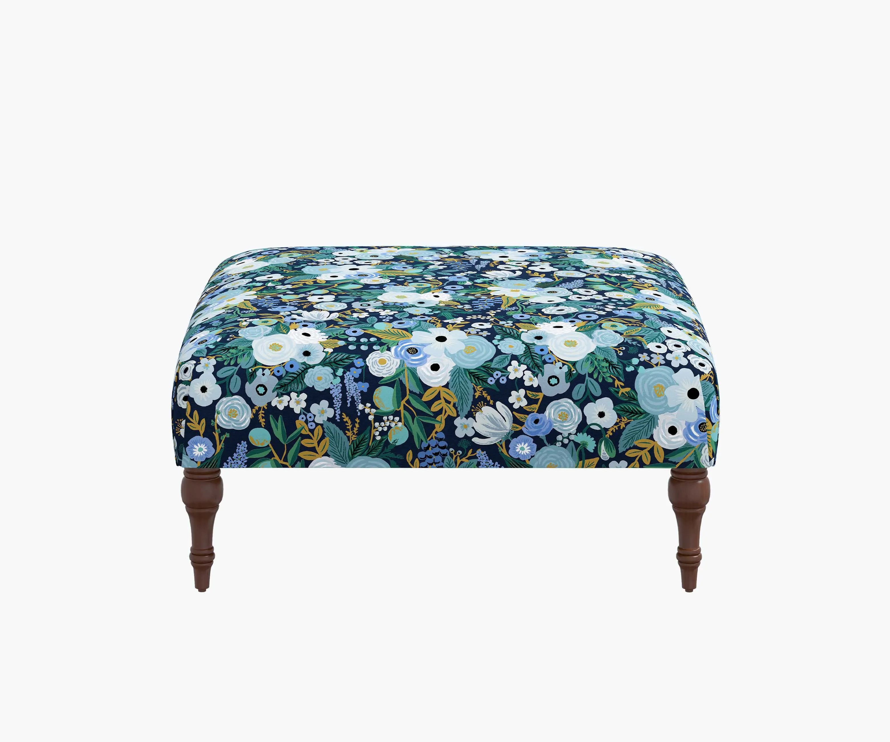 Greenwich Ottoman - Garden Party Blue