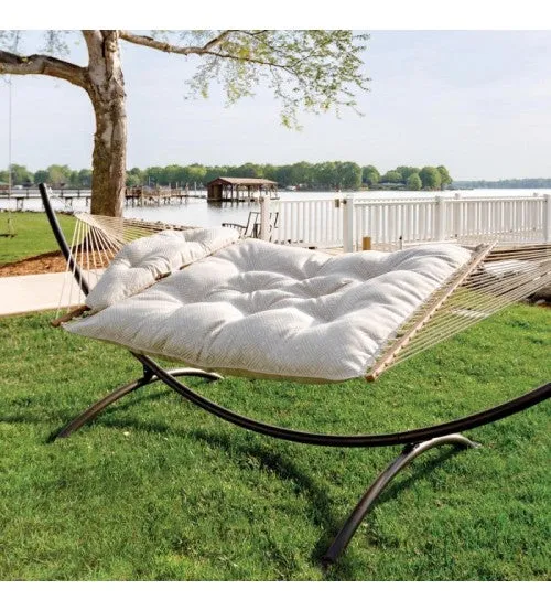 Hatteras Hammock Large Tufted Hammock - Sunbrella Integrated Pewter