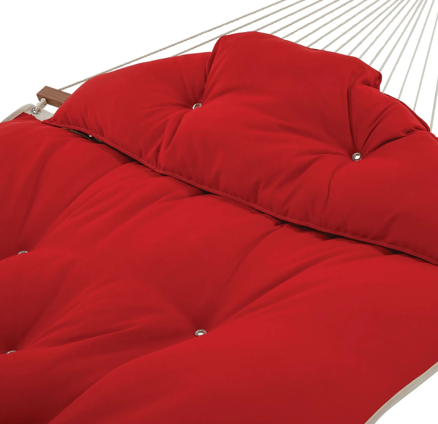 Hatteras Hammock Large Tufted Hammock - Sunbrella Jockey Red