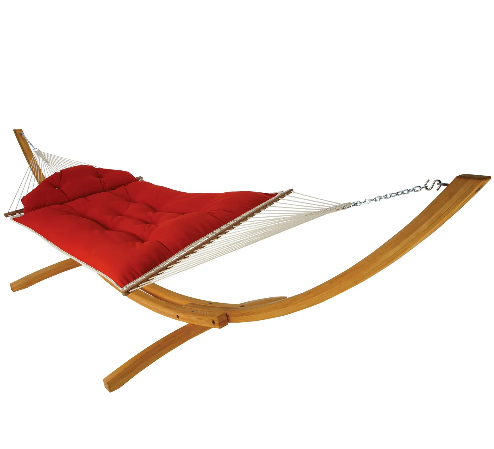 Hatteras Hammock Large Tufted Hammock - Sunbrella Jockey Red