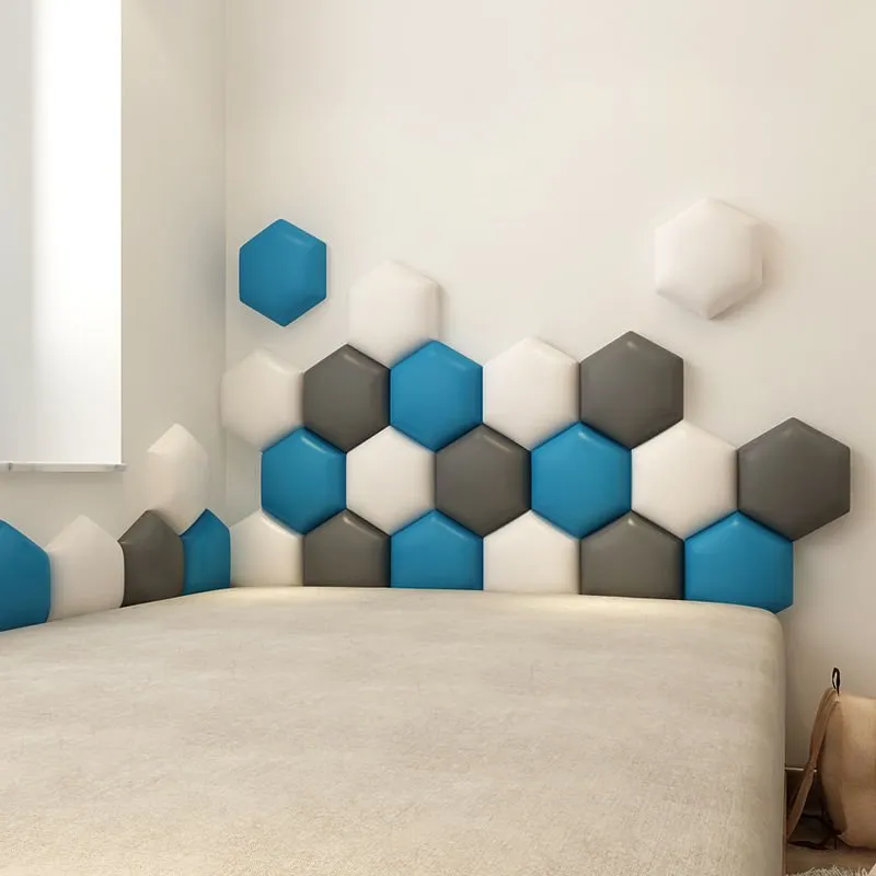 Hexagon Adhesive Bed Headboard