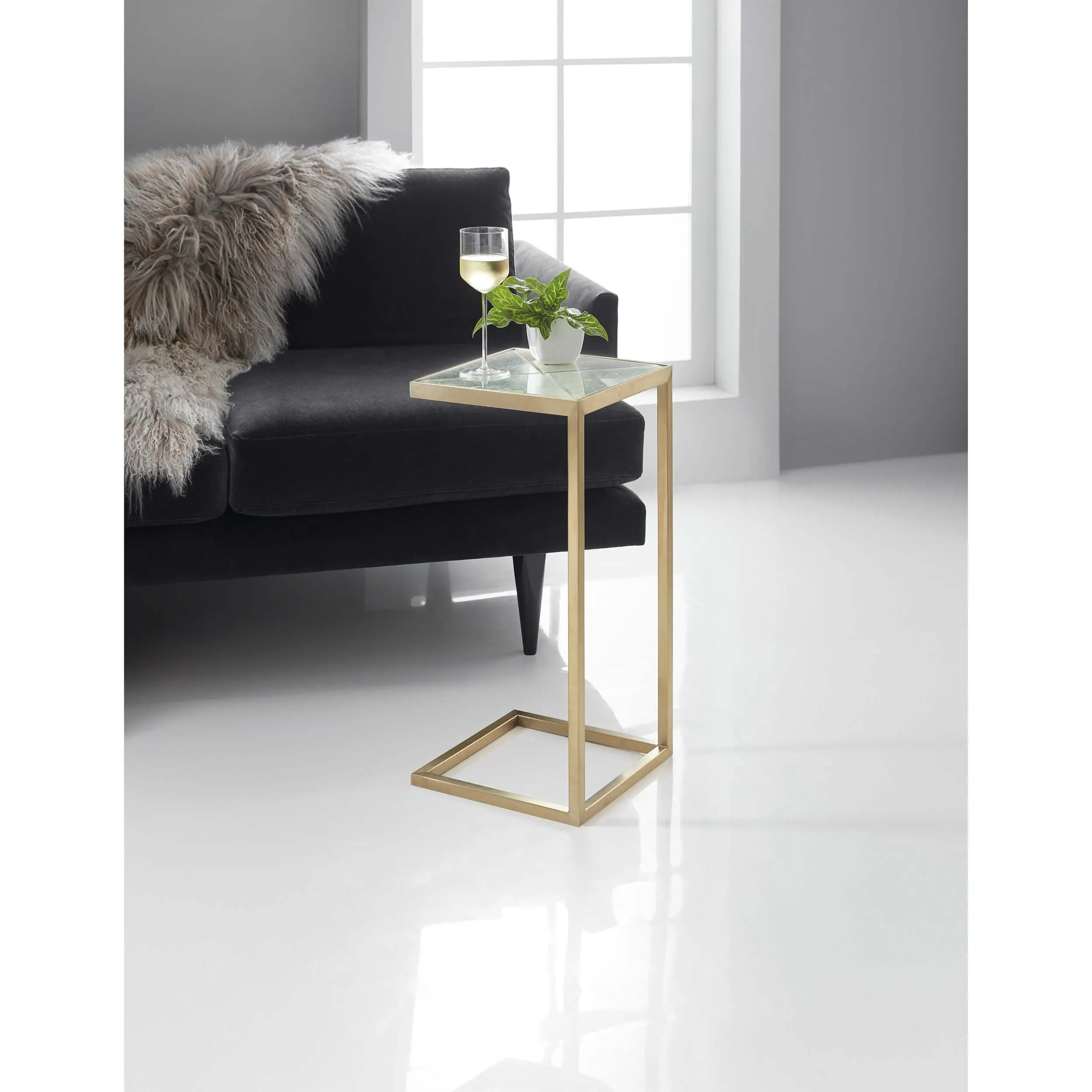 Holmes C-Shaped Accent Table